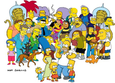 Along with the Simpson family, The Simpsons includes a large array of characters: co-workers, teachers, family friends, extended relatives, townspeople, local …